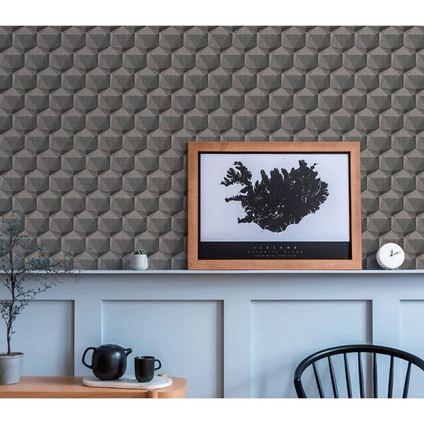 Tapete Braun, Grau, Silber, Schwarz, Anthrazit Private Walls Vliestapete (387482)