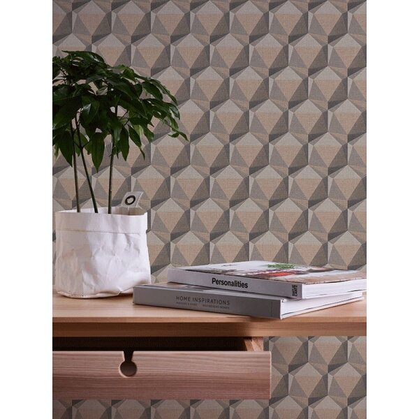 Tapete Braun, Grau, Silber, Greige Private Walls Vliestapete (387481)