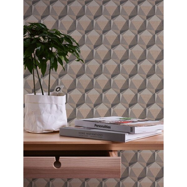 Tapete Braun, Grau, Silber, Greige Private Walls Vliestapete (387481)