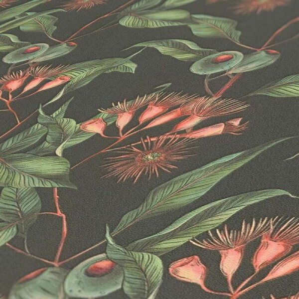 Tapete Grün, Rot, Schwarz livingwalls Vliestapete (394301)