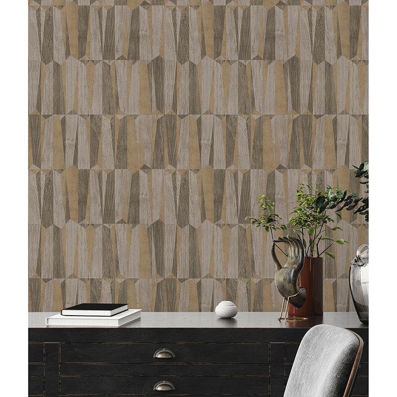 Tapete Braun, Grau, Silber, Greige Private Walls Vliestapete (387433)