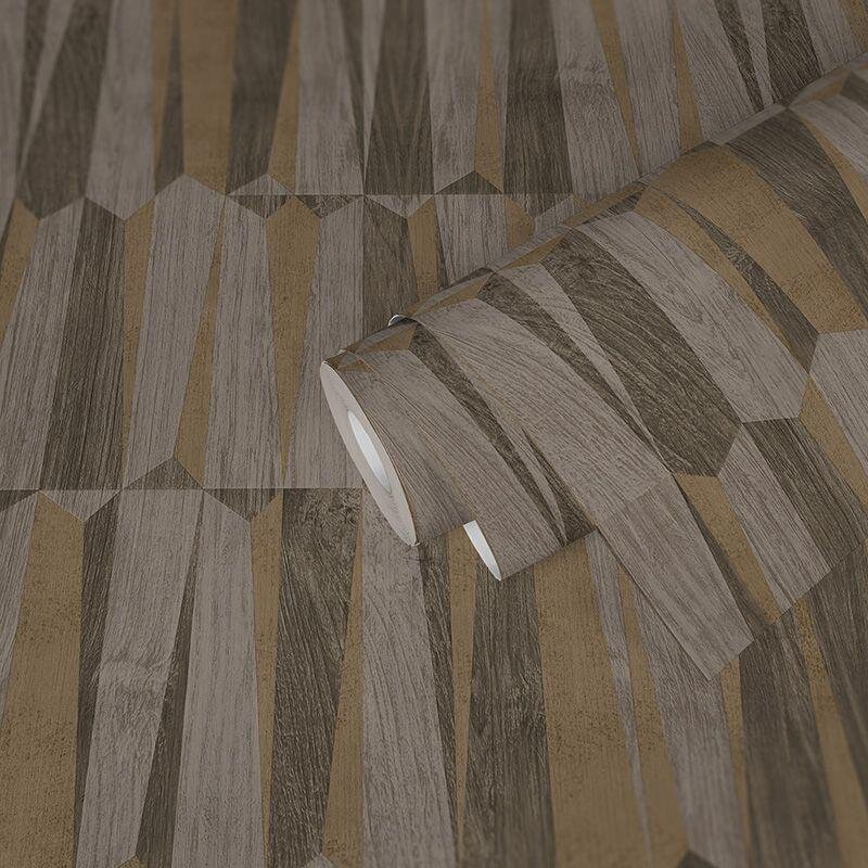 Tapete Braun, Grau, Silber, Greige Private Walls Vliestapete (387433)