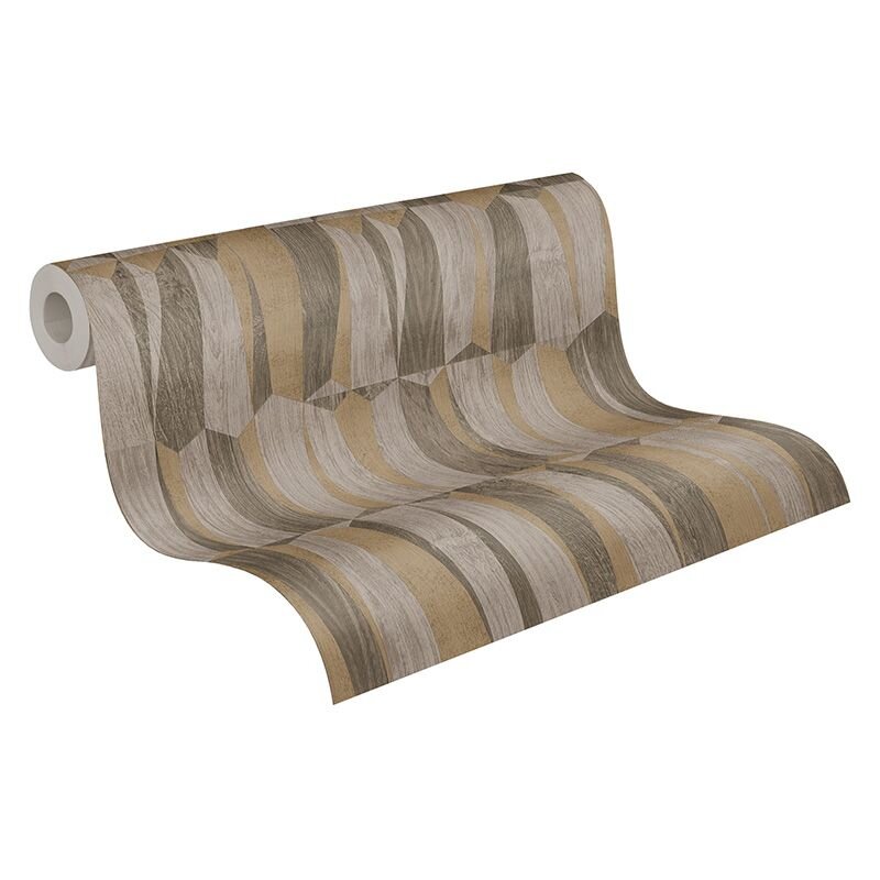 Tapete Braun, Grau, Silber, Greige Private Walls Vliestapete (387433)