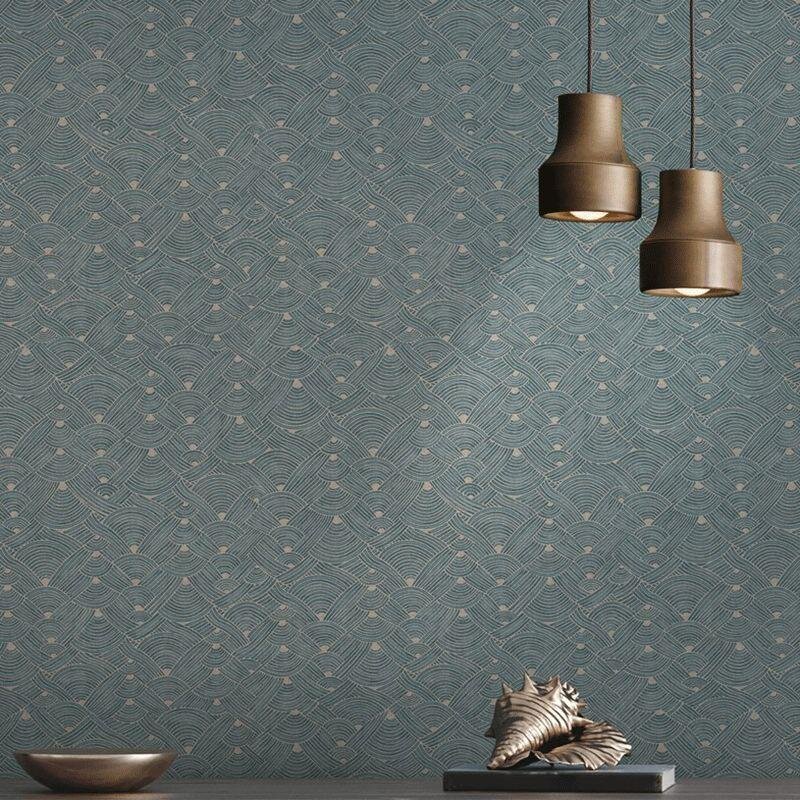 Tapete Blau, Greige Private Walls Vliestapete (387421)