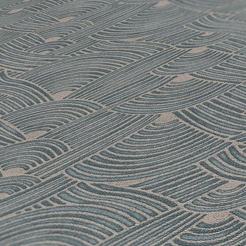 Tapete Blau, Greige Private Walls Vliestapete (387421)