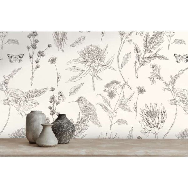 Tapete Schwarz-Weiß livingwalls Vliestapete (394292)