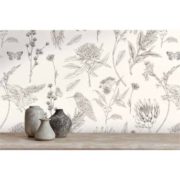 Tapete Schwarz-Weiß livingwalls Vliestapete (394292)