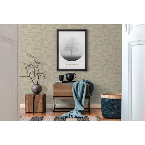 Tapete Blau, Greige Private Walls Vliestapete (387411)