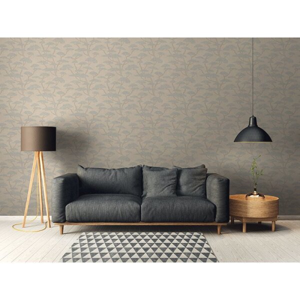 Tapete Blau, Greige Private Walls Vliestapete (387411)