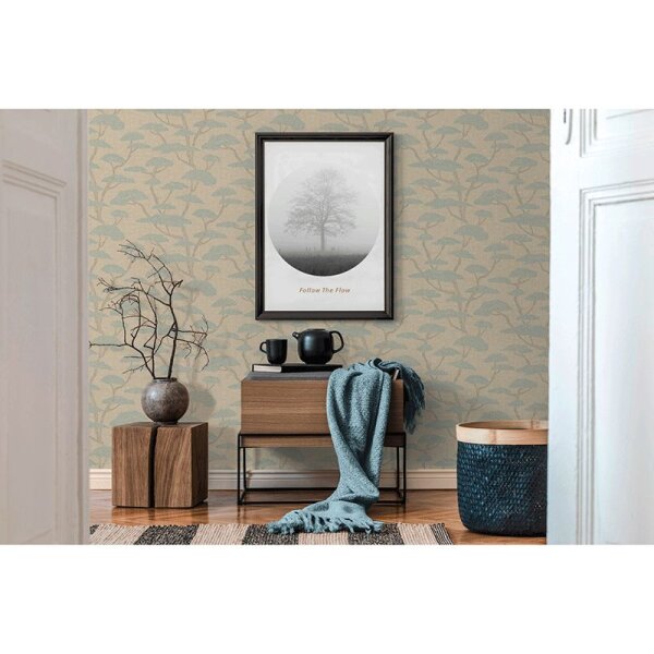 Tapete Blau, Greige Private Walls Vliestapete (387411)