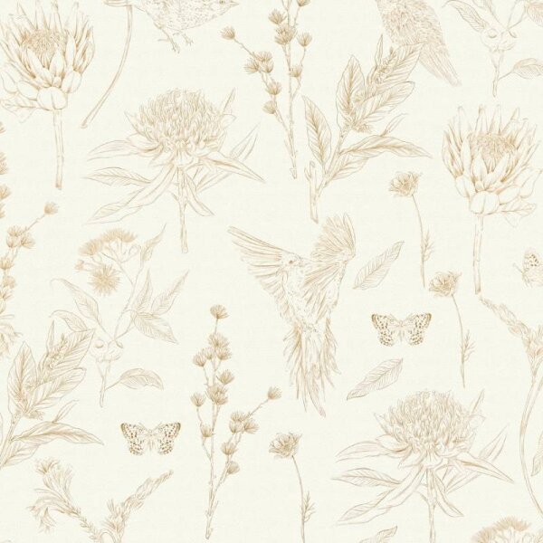 Tapete Braun, Weiß livingwalls Vliestapete (394291)