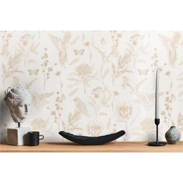 Tapete Braun, Weiß livingwalls Vliestapete (394291)