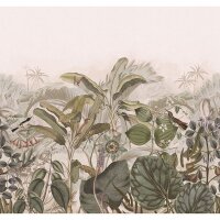 Digitaldruck-Tapete Grau, Silber, Gr&uuml;n, Rosa, Rose...