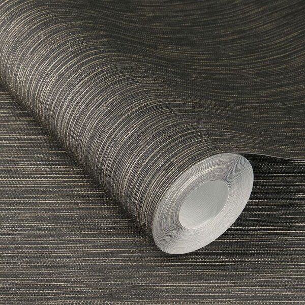 Tapete Gold, Kupfer, Schwarz, Anthrazit Rasch Vliestapete (537741)