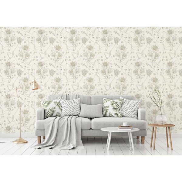 Tapete Grün, Weiß livingwalls Vliestapete (394273)