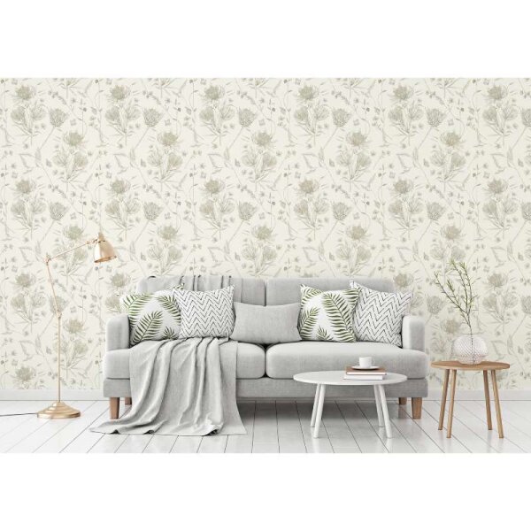 Tapete Grün, Weiß livingwalls Vliestapete (394273)