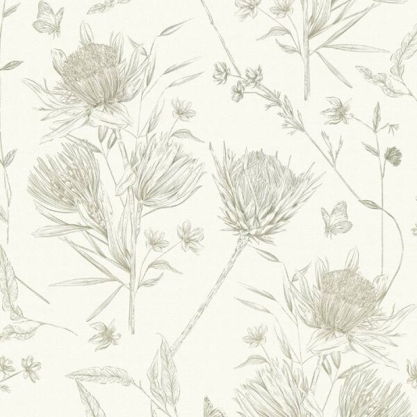 Tapete Grün, Weiß livingwalls Vliestapete (394273)