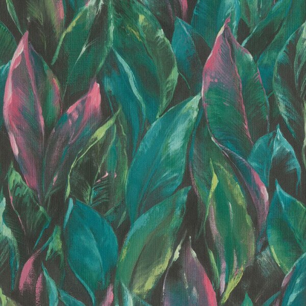 Tapete Blau, Grün, Petrol, Pink Rasch Vliestapete (537352)