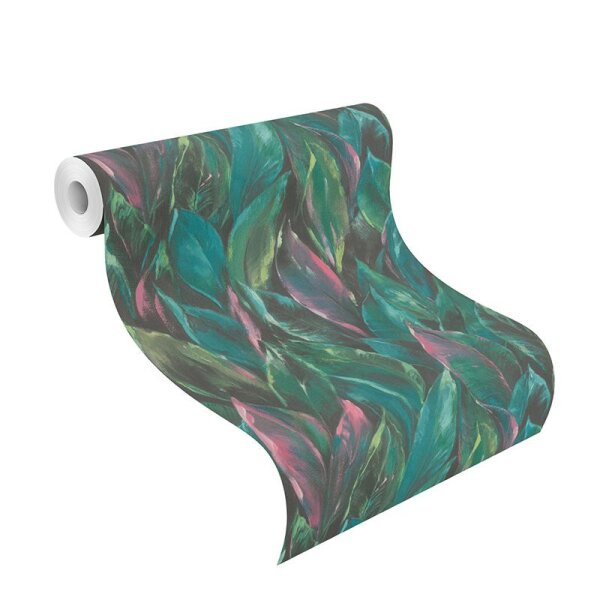 Tapete Blau, Grün, Petrol, Pink Rasch Vliestapete (537352)