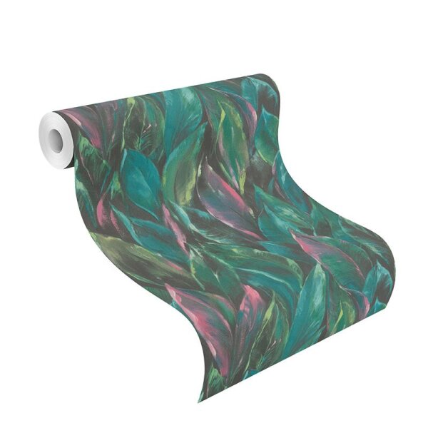 Tapete Blau, Grün, Petrol, Pink Rasch Vliestapete (537352)