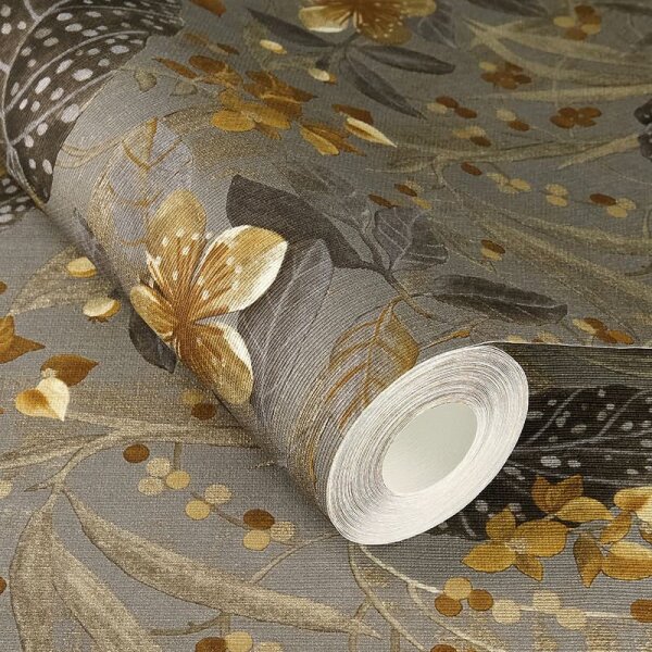 Tapete Braun, Grau, Silber Rasch Vliestapete (538229)