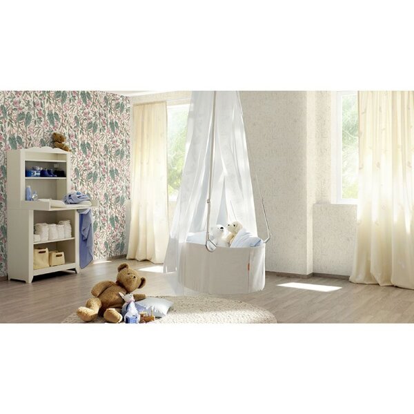 Tapete Braun, Grün, Rosa, Rose Rasch Vliestapete (538212)