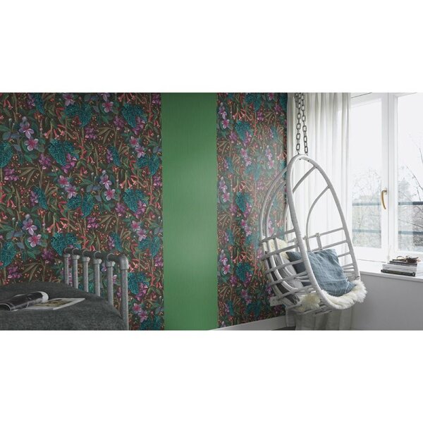 Tapete Braun, Grün, Lila, Flieder, Rosa, Rose Rasch Vliestapete (538236)