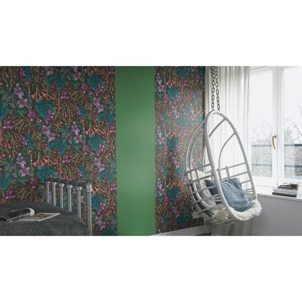 Tapete Braun, Grün, Lila, Flieder, Rosa, Rose Rasch Vliestapete (538236)