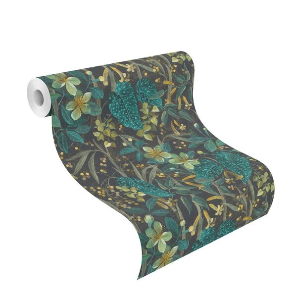 Tapete Blau, Grün, Petrol Rasch Vliestapete (538243)