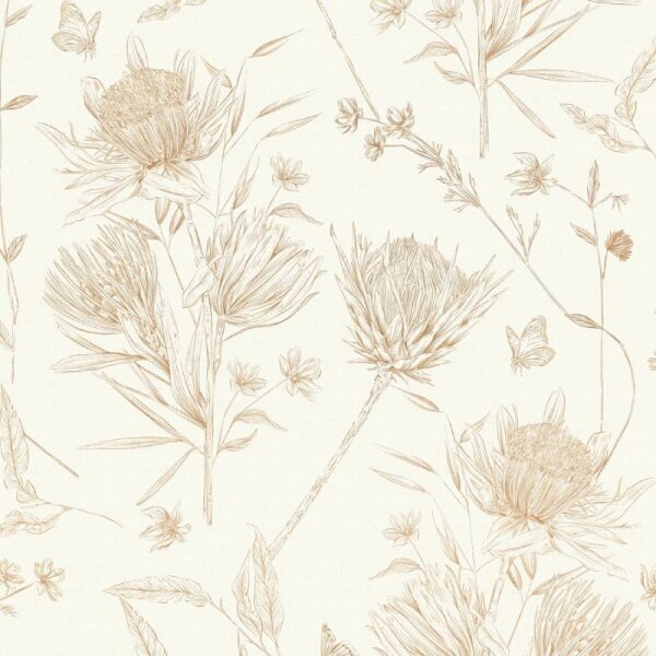 Tapete Braun, Weiß livingwalls Vliestapete (394271)