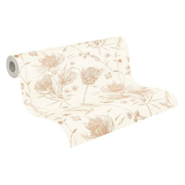 Tapete Braun, Weiß livingwalls Vliestapete (394271)