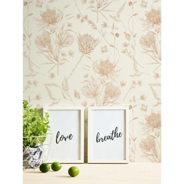 Tapete Braun, Weiß livingwalls Vliestapete (394271)