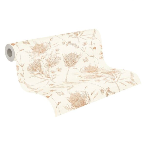 Tapete Braun, Weiß livingwalls Vliestapete (394271)