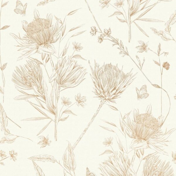 Tapete Braun, Weiß livingwalls Vliestapete (394271)