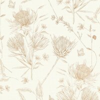 Tapete Braun, Wei&szlig; livingwalls Vliestapete (394271)