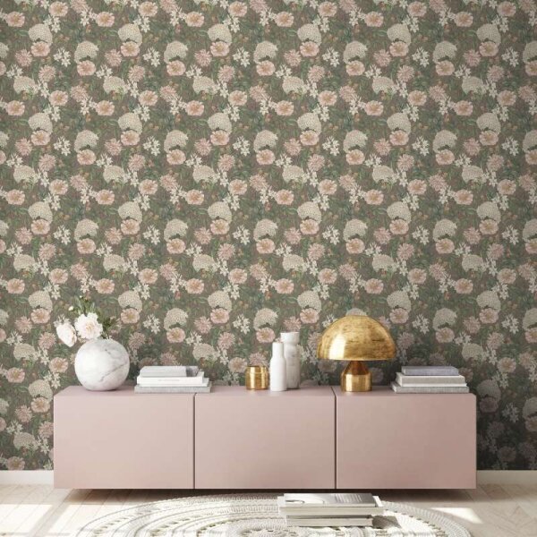 Tapete Grün, Lila, Rosa, Weiß livingwalls Vliestapete (394263)