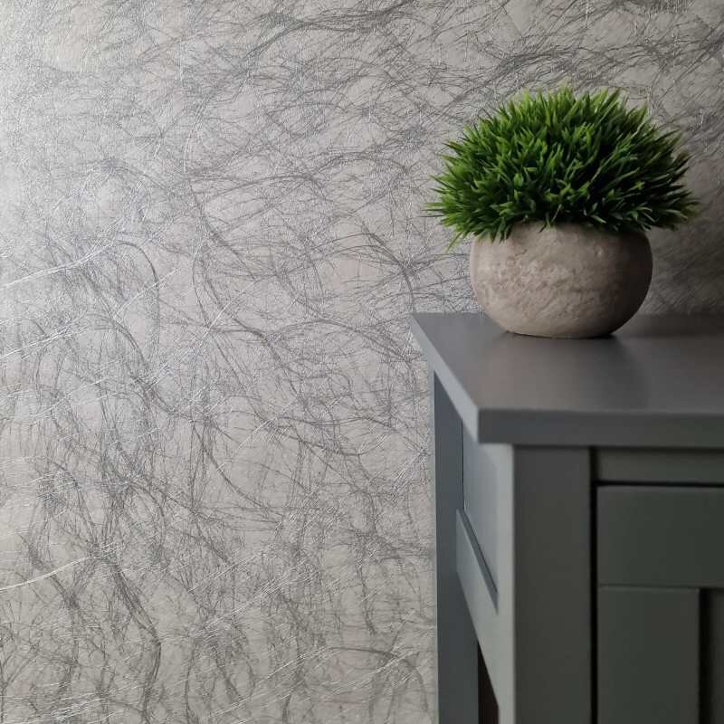 Tapete Grau, Silber SALE Rasch Textil Textiltapete 072104