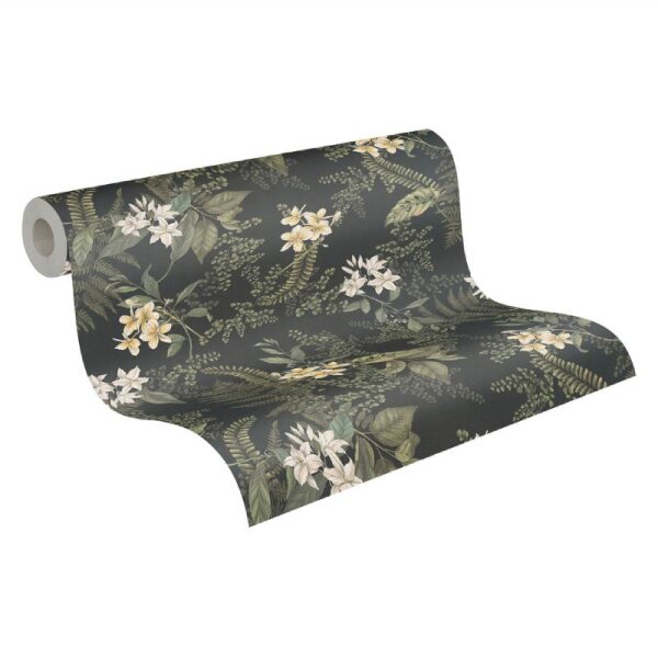 Tapete Grün, Schwarz livingwalls Vliestapete (394244)