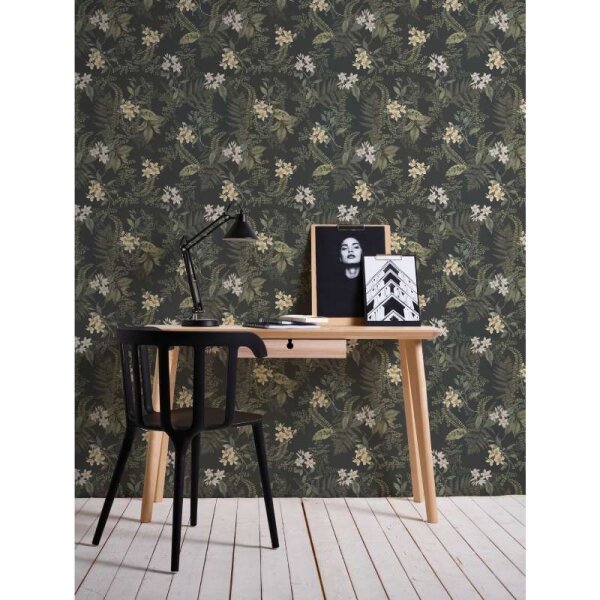 Tapete Grün, Schwarz livingwalls Vliestapete (394244)