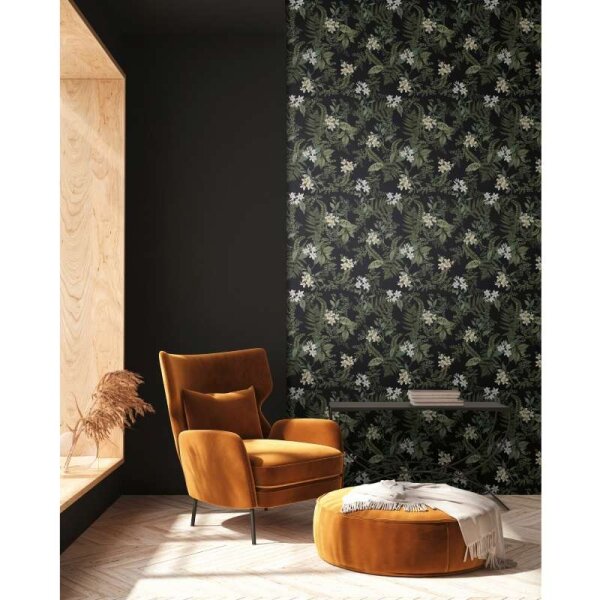 Tapete Grün, Schwarz livingwalls Vliestapete (394244)