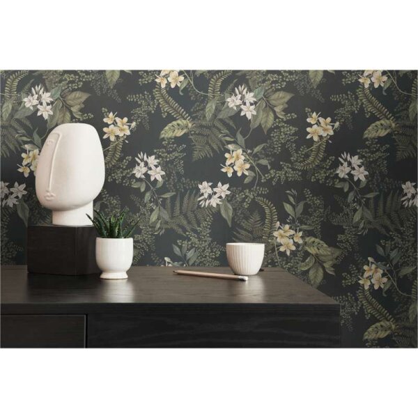 Tapete Grün, Schwarz livingwalls Vliestapete (394244)