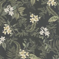 Tapete Gr&uuml;n, Schwarz livingwalls Vliestapete (394244)