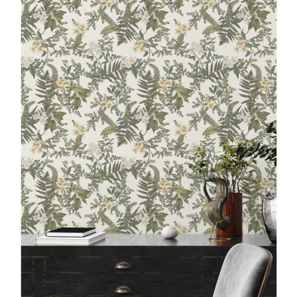 Tapete Grün, Weiß livingwalls Vliestapete (394243)