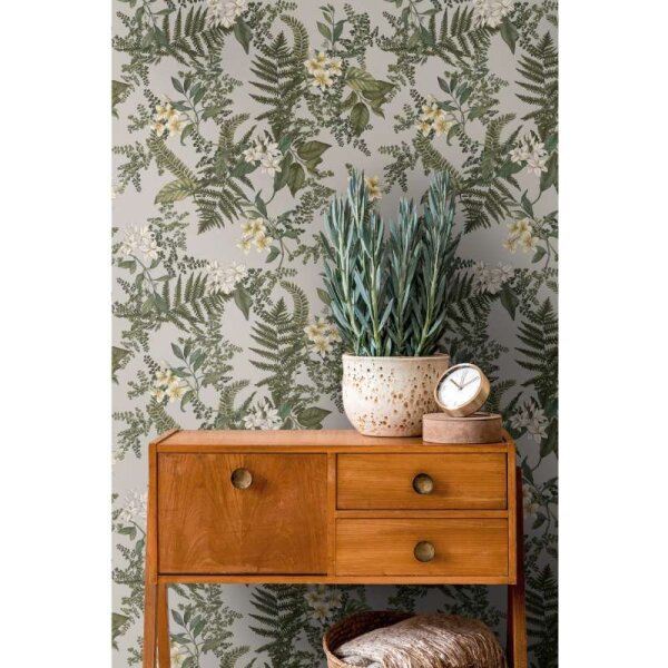 Tapete Grau, Grün livingwalls Vliestapete (394242)