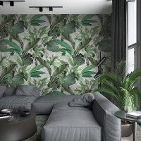 Digitaldruck-Tapete Grau, Silber, Gr&uuml;n Marburg (34197)