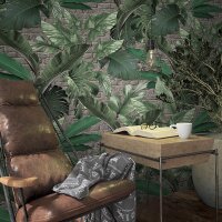 Digitaldruck-Tapete Braun, Gr&uuml;n Marburg (34196)