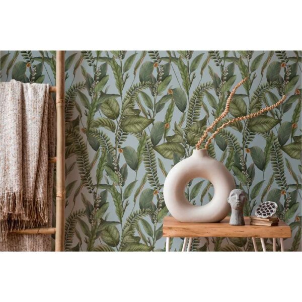 Tapete Blau, Grün livingwalls Vliestapete (394133)