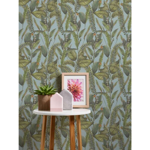 Tapete Blau, Grün livingwalls Vliestapete (394133)