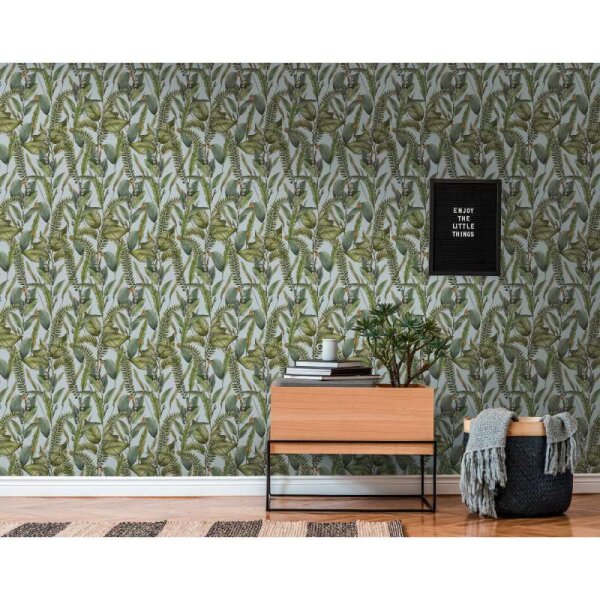 Tapete Blau, Grün livingwalls Vliestapete (394133)