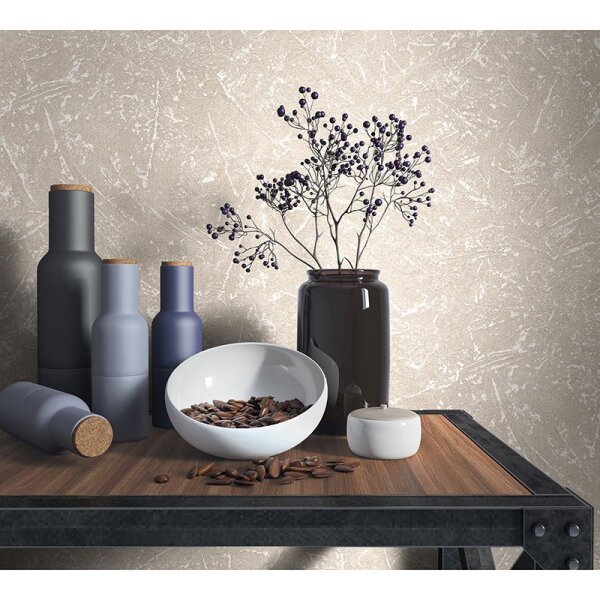 Tapete Beige, Creme, Braun Marburg Vliestapete (34154)